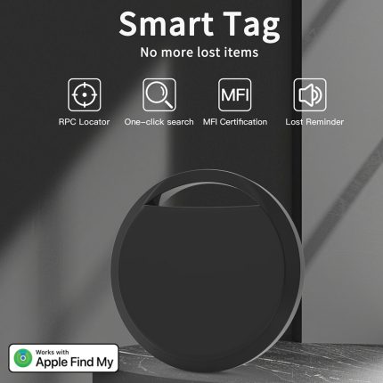 Smart tag black Round 1