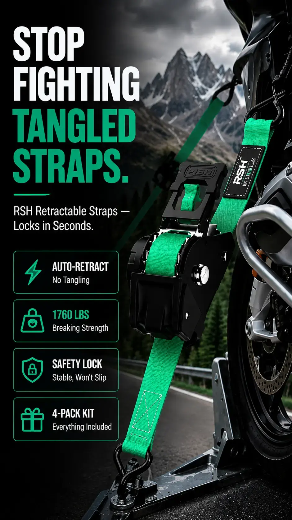 Heavy Duty Ratchet Tie Downs